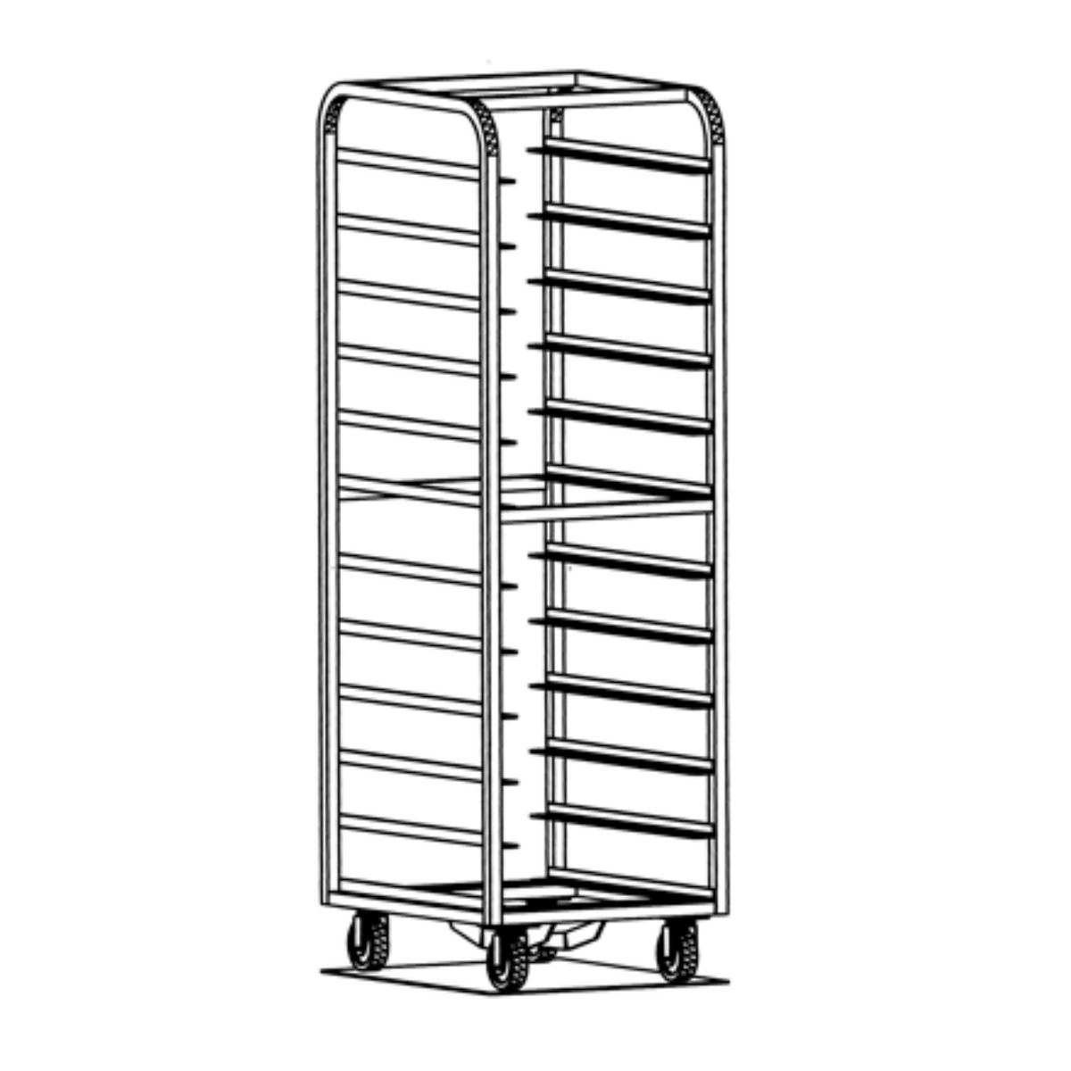 Bakers Aid Style Bottom Locator Oven Rack, Single End Load Aluminum, H ...