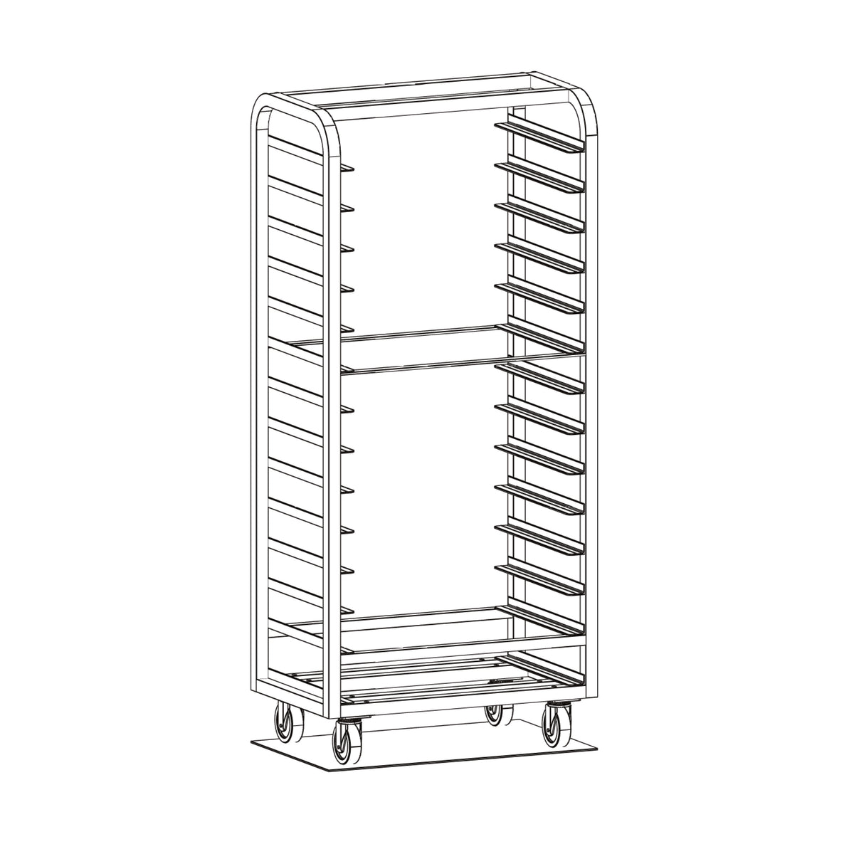 Single Side Load Rack, Aluminum, Super Heavy Duty, 70