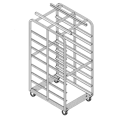 Baxter and LBC Style Stainless Oven Rack, Double Side Load, Heavy Duty ...
