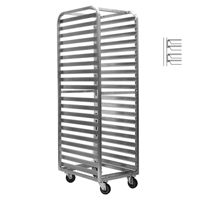 Single End Load Rack, Channel Slides, Aluminum, Super Heavy Duty